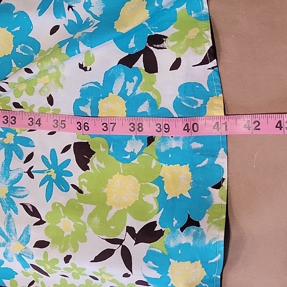 Sweet Size 8 Pistachio Green, Bright Blue and White Sleeveless Sheath Dress - Picture 9 of 11